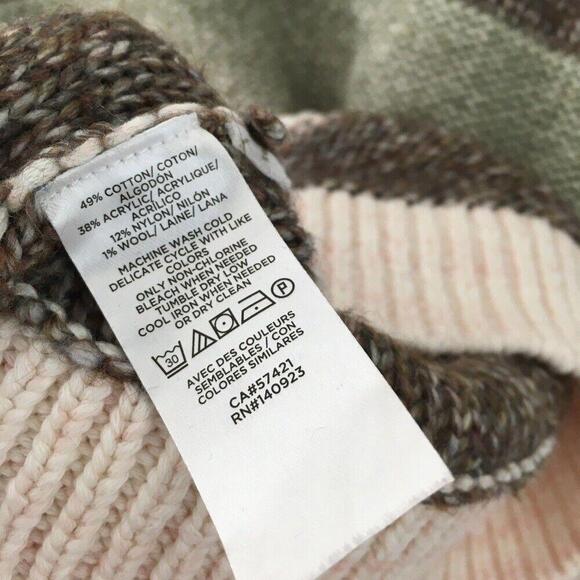 LOFT Women’s Striped Multicolor Long Sleeve Sweater Size M ... - Picture 4 of 5